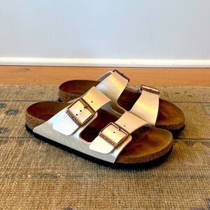Birkenstocks size 37 Graceful Pearl White